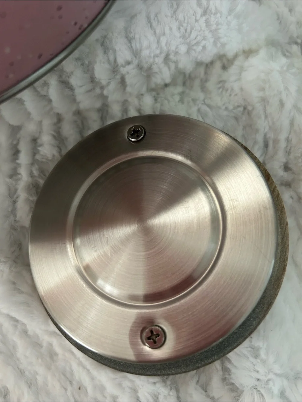 Just Teazen Speckled Pink Stovetop Whistling Tea Kettle with Wood-Style Handle
